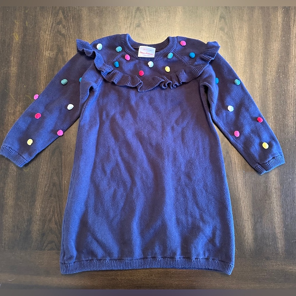Hanna Andersson Pom Pom Sweater Dress
